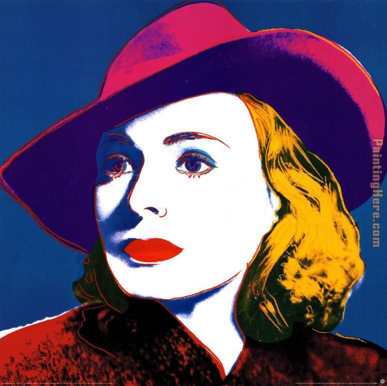 Ingrid with Hat painting - Andy Warhol Ingrid with Hat art painting